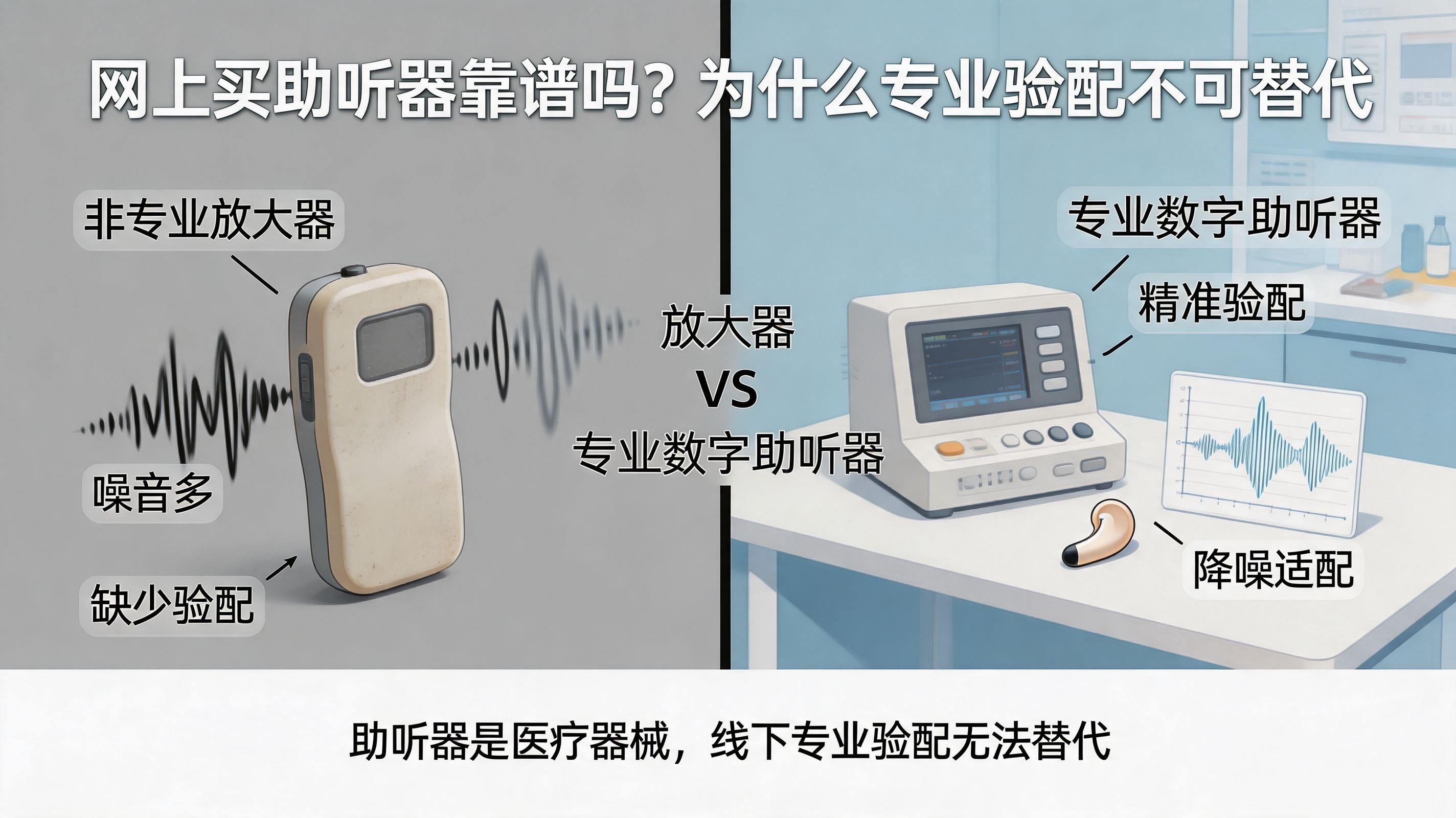 网上买助听器靠谱吗？为什么专业验配不可替代