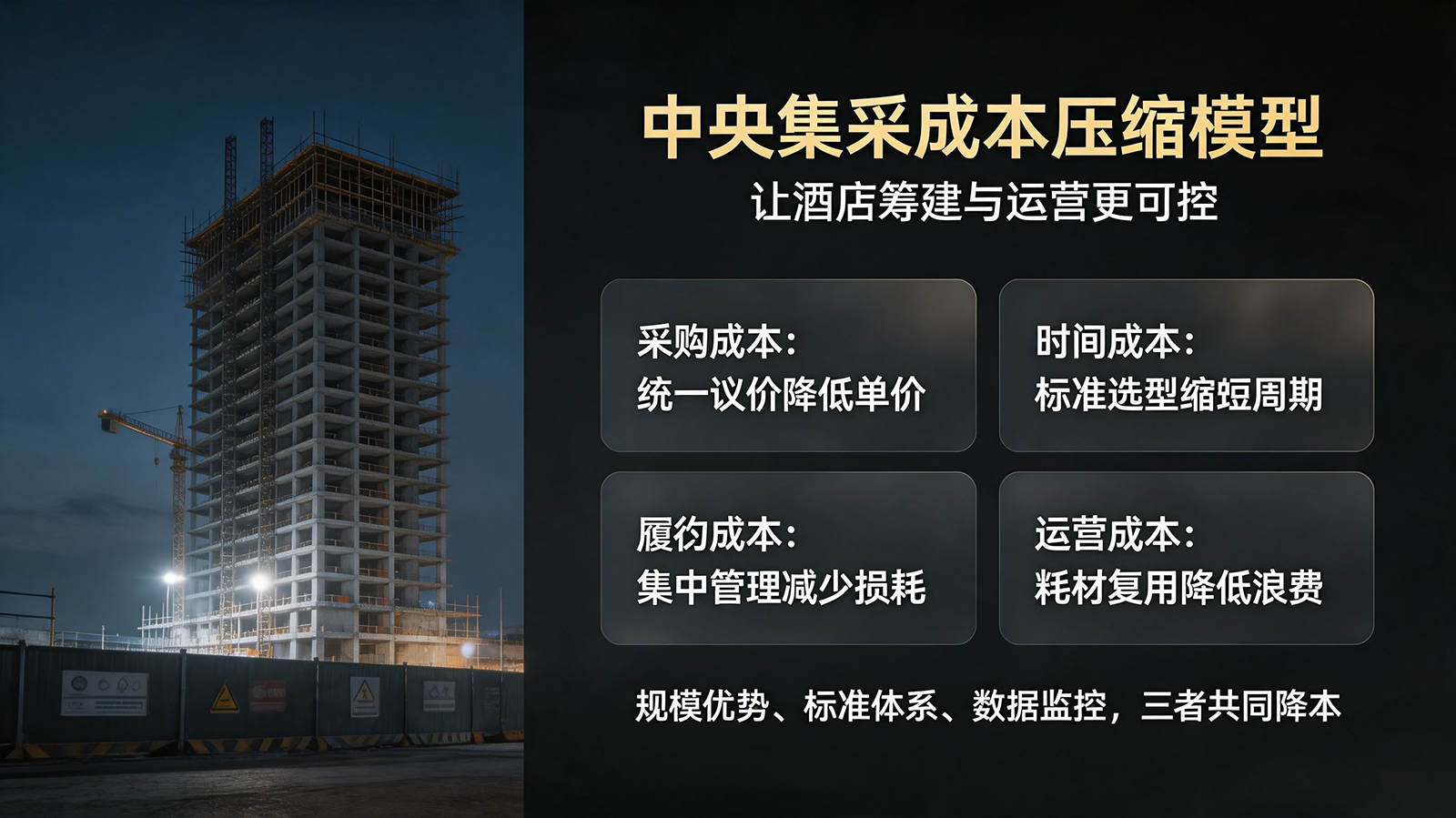 中央集采如何压缩酒店筹建与运营成本