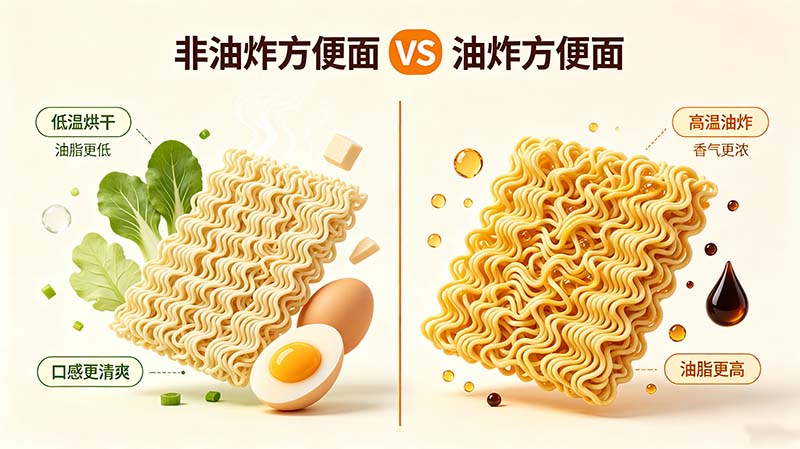 非油炸方便面和油炸方便面有什么区别？五个维度系统对比