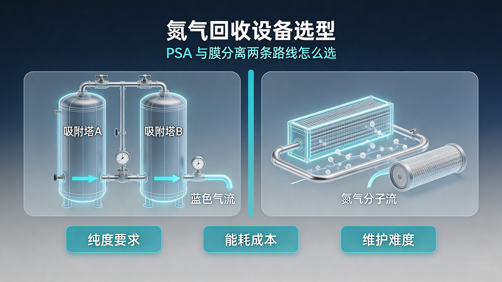 氮气回收设备选型：PSA 与膜分离两条路线怎么选