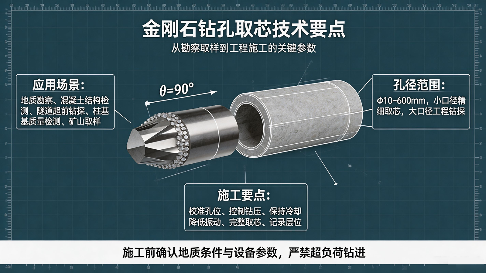 金刚石钻孔取芯：应用场景、孔径范围与施工要点