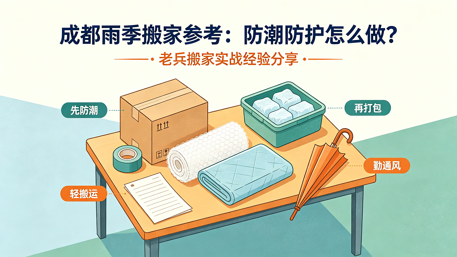 成都雨季搬家参考：防潮防护怎么做？老兵搬家实战经验分享
