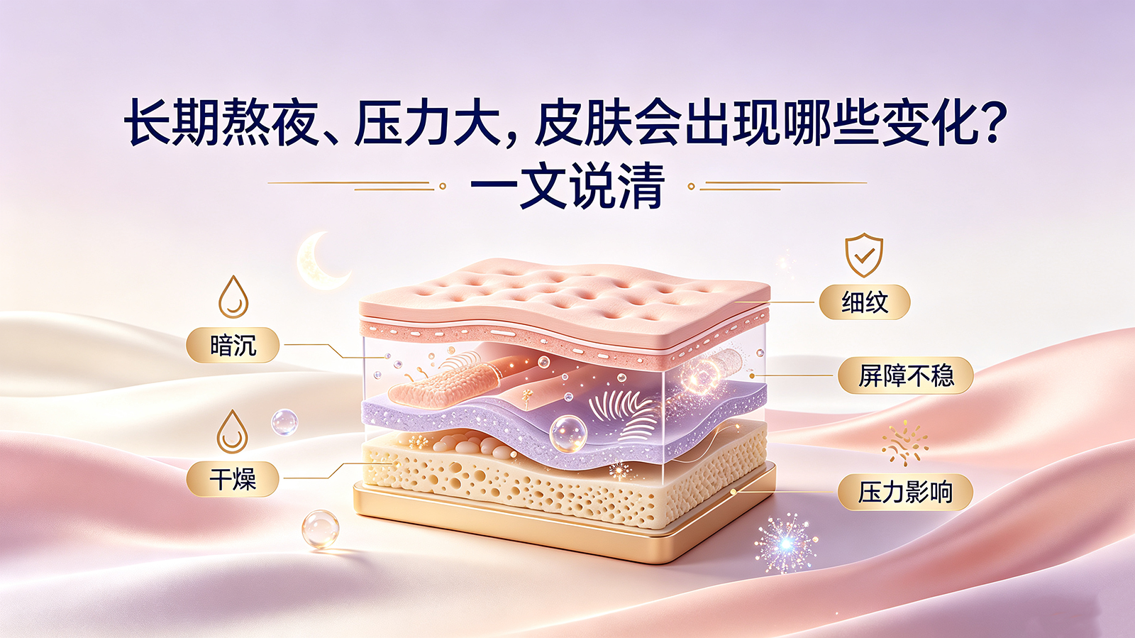长期熬夜、压力大，皮肤会出现哪些变化？一文说清