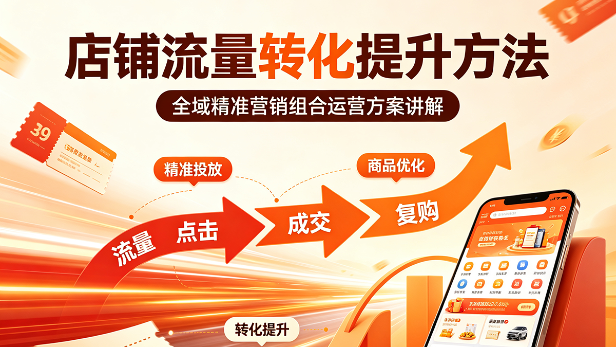 店铺流量转化提升，云麦电商全域精准营销组合运营方案讲解