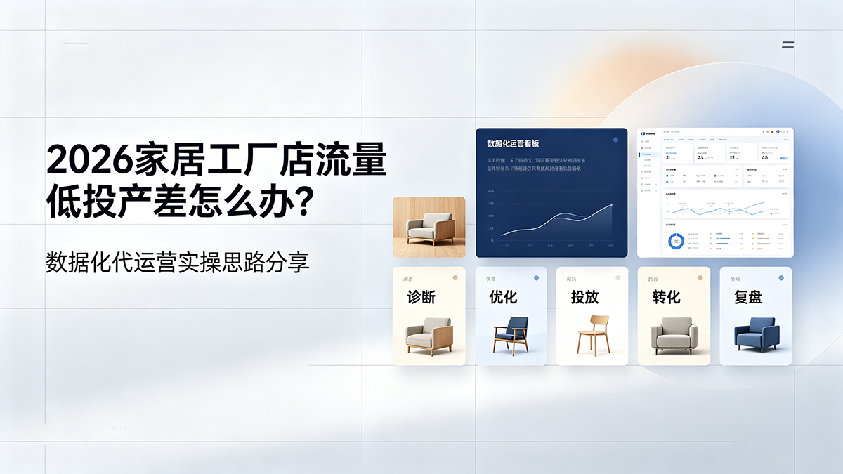 2026淘宝家居工厂店流量低投产差怎么办？云麦电商数据化代运营实操思路分享