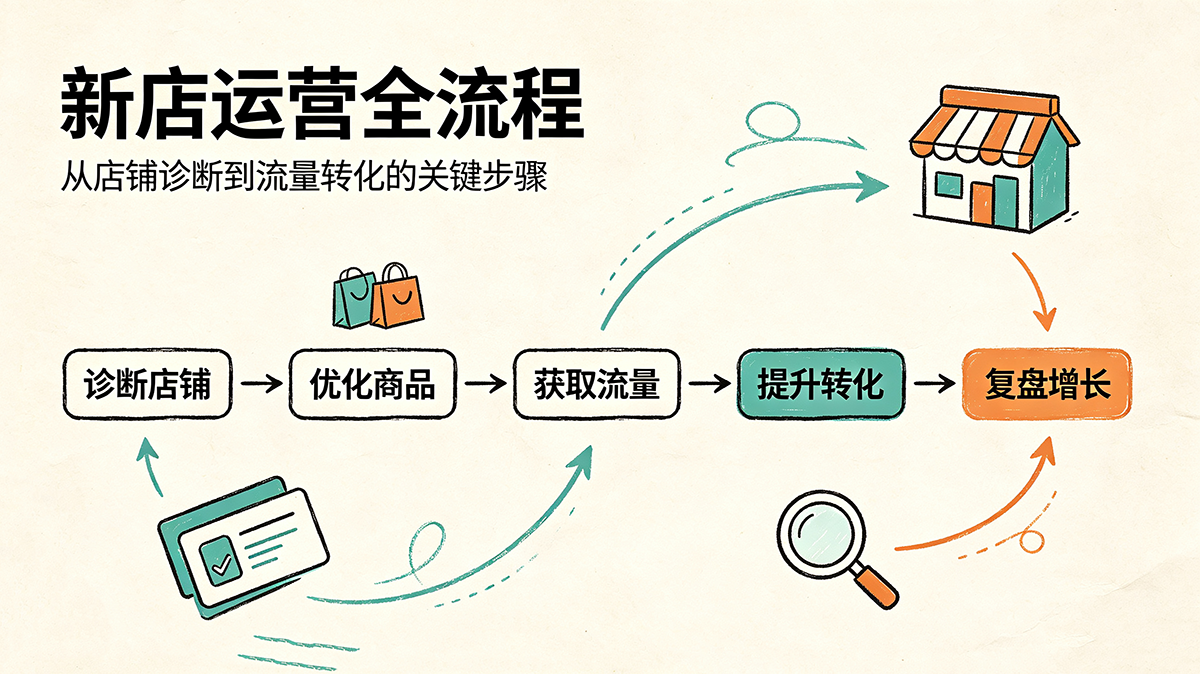 淘宝天猫新店运营全流程：从店铺诊断到流量转化的关键步骤