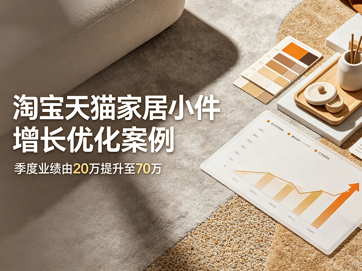 淘宝天猫家居小件增长优化案例：季度业绩由20万提升至70万