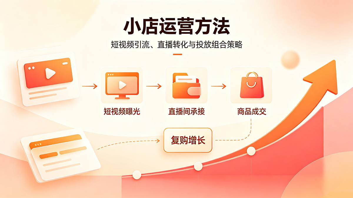 抖音小店运营方法：短视频引流、直播转化与千川投放组合策略
