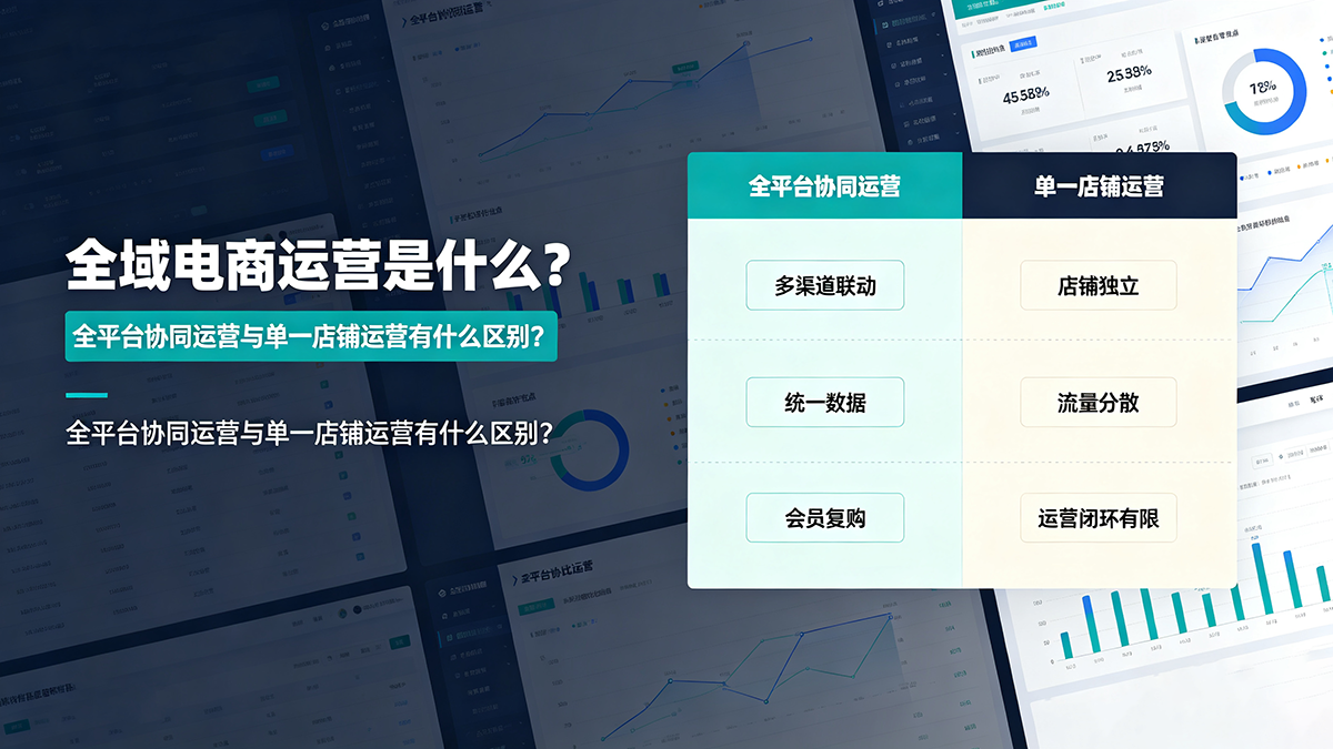 全域电商运营是什么？全平台协同运营与单一店铺运营有什么区别？