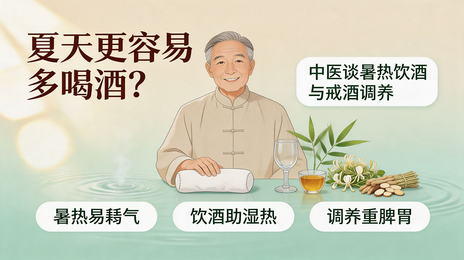 夏天更容易多喝酒？中医谈暑热饮酒与戒酒调养