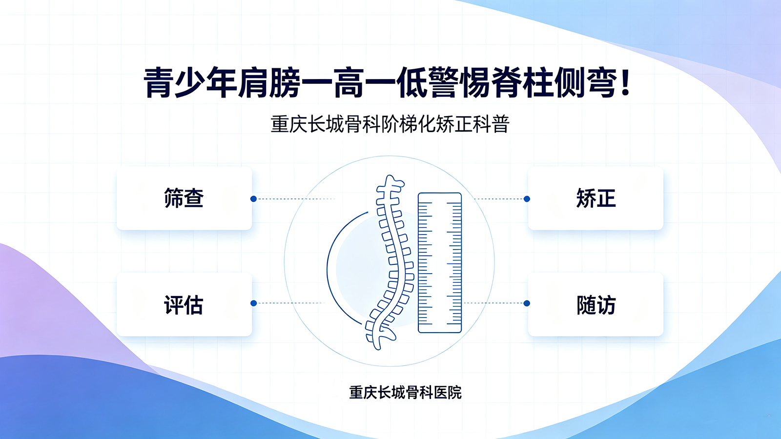 青少年肩膀一高一低警惕脊柱侧弯！重庆长城骨科阶梯化矫正科普
