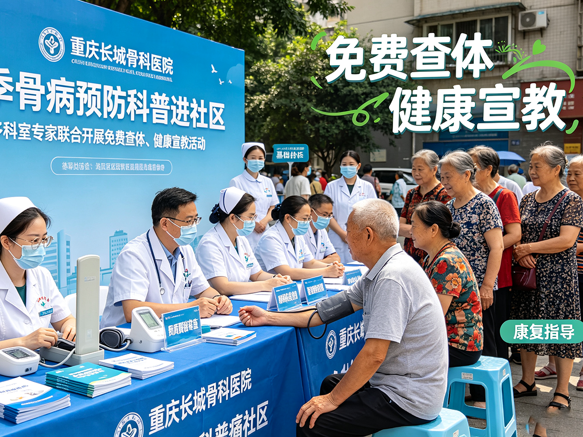 夏季骨病预防科普进社区，我院多科室专家联合开展免费查体、健康宣教活动