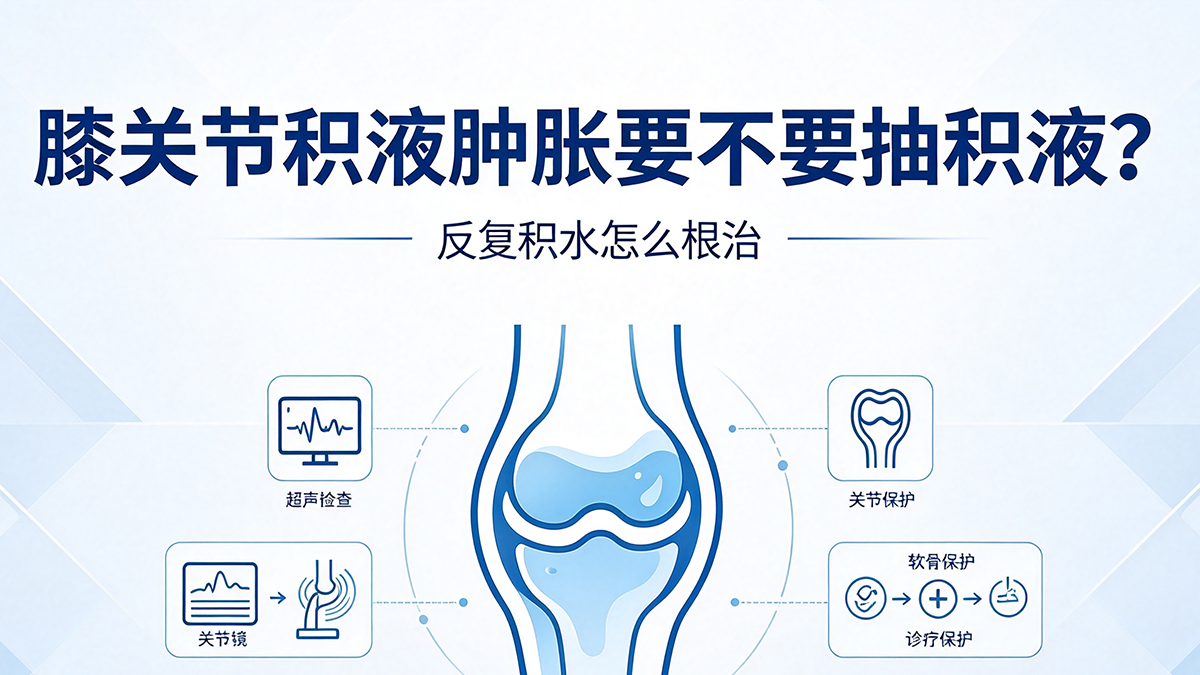 膝关节积液肿胀要不要抽积液？反复积水怎么根治？