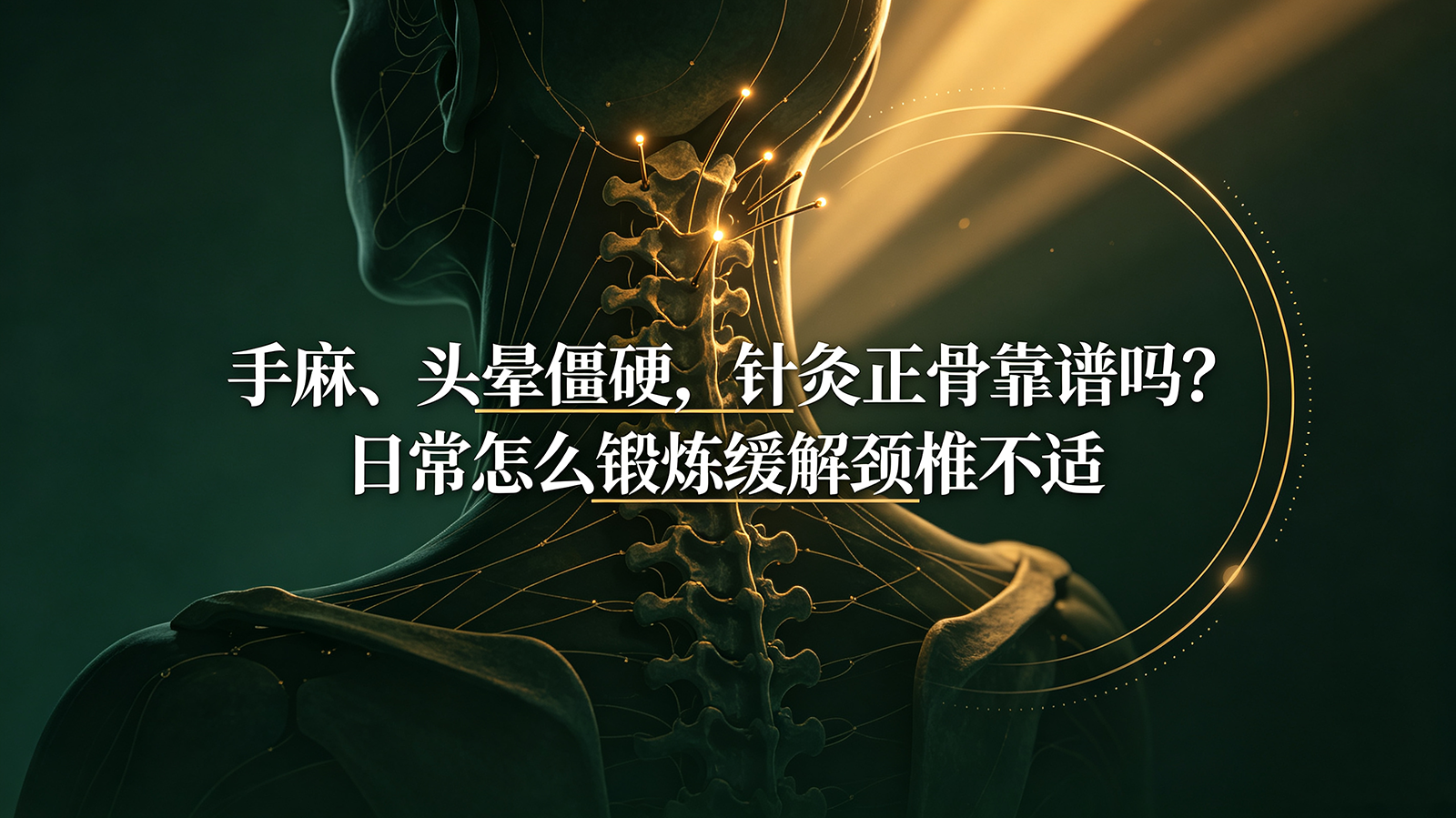 手麻、头晕僵硬，针灸正骨靠谱吗?日常怎么锻炼缓解颈椎不适