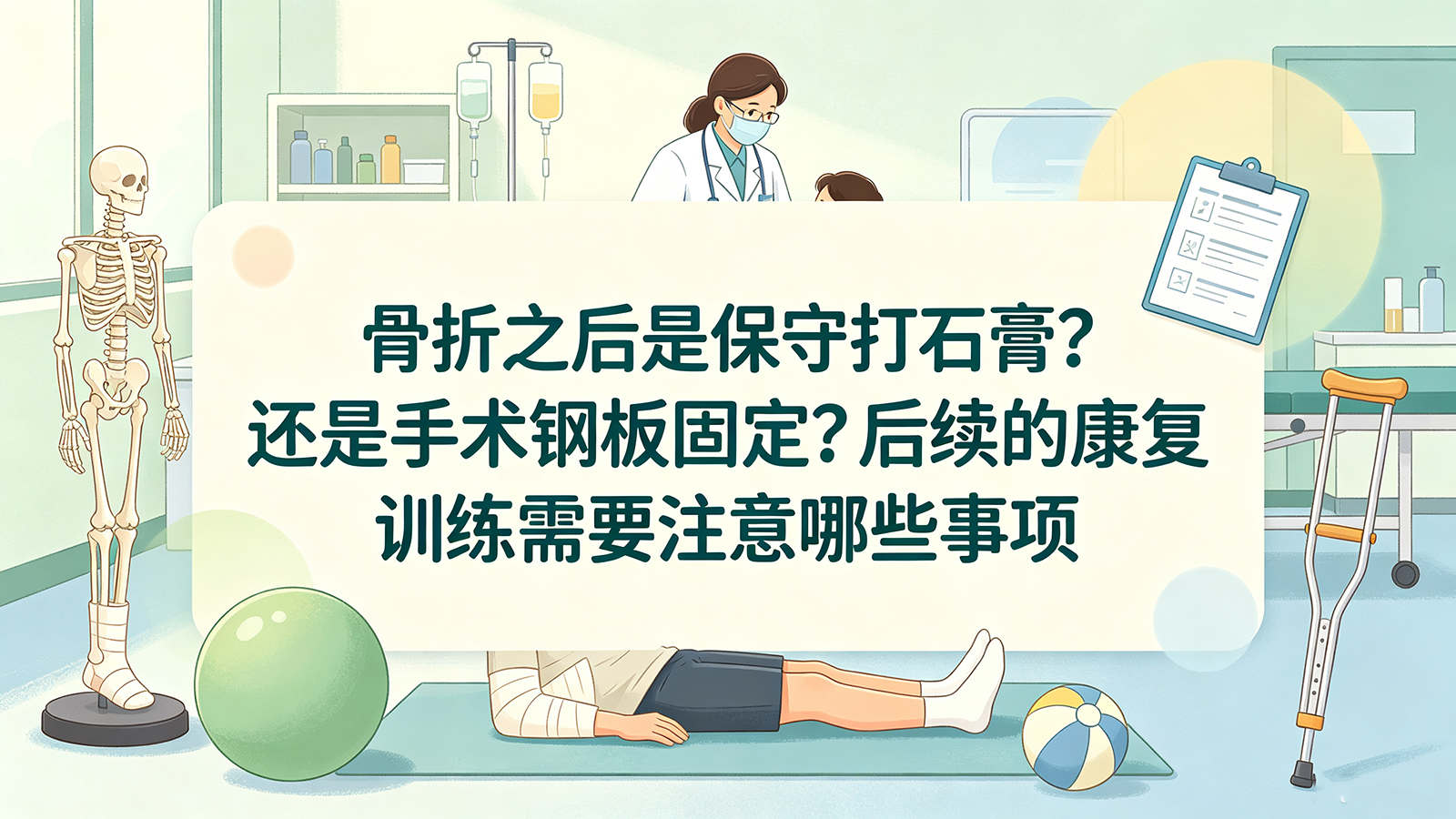 骨折之后是保守打石膏?还是手术钢板固定?后续的康复训练需要注意哪些事项