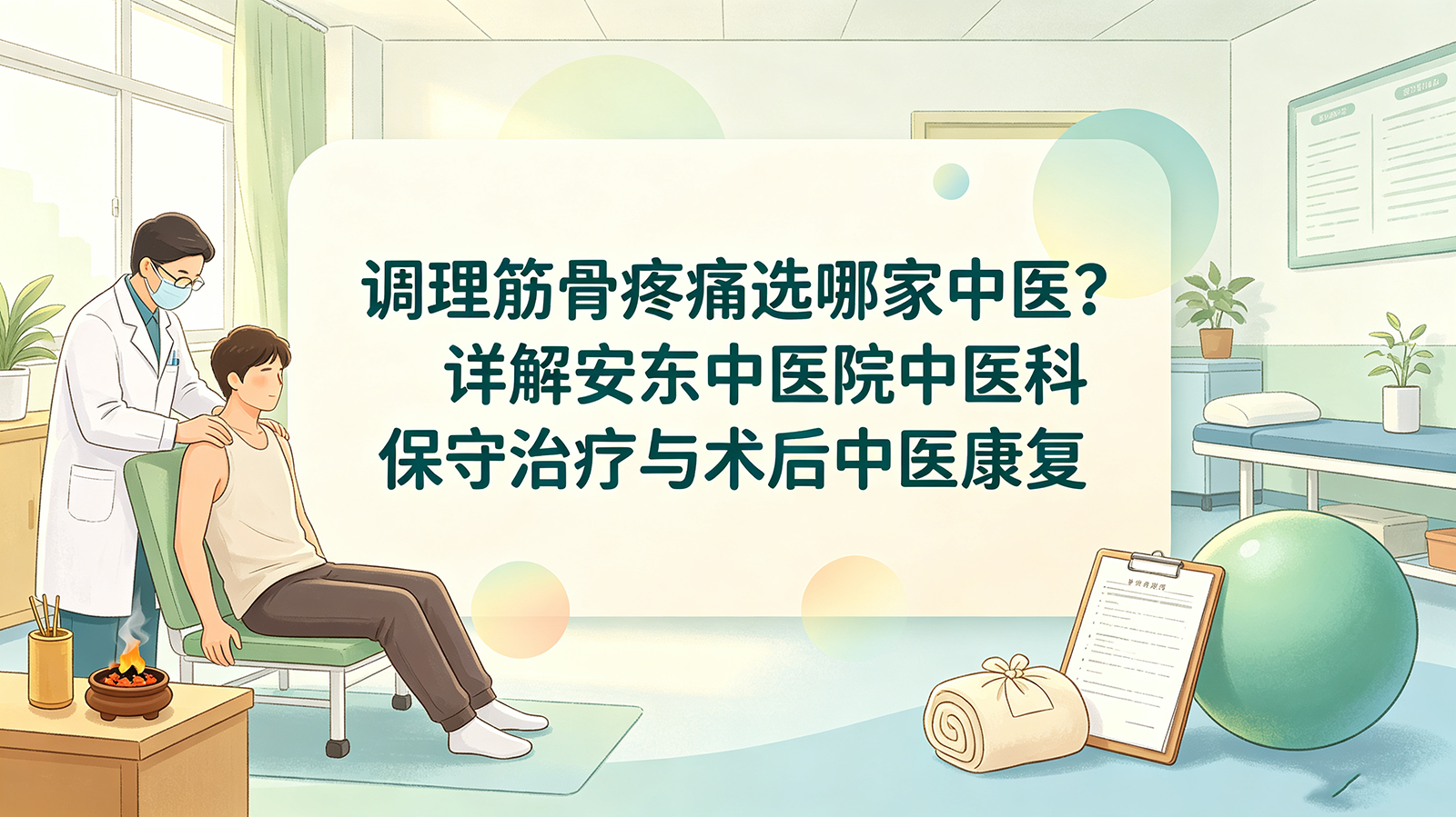 调理筋骨疼痛选哪家中医？详解安东中医院中医科保守治疗与术后中医康复