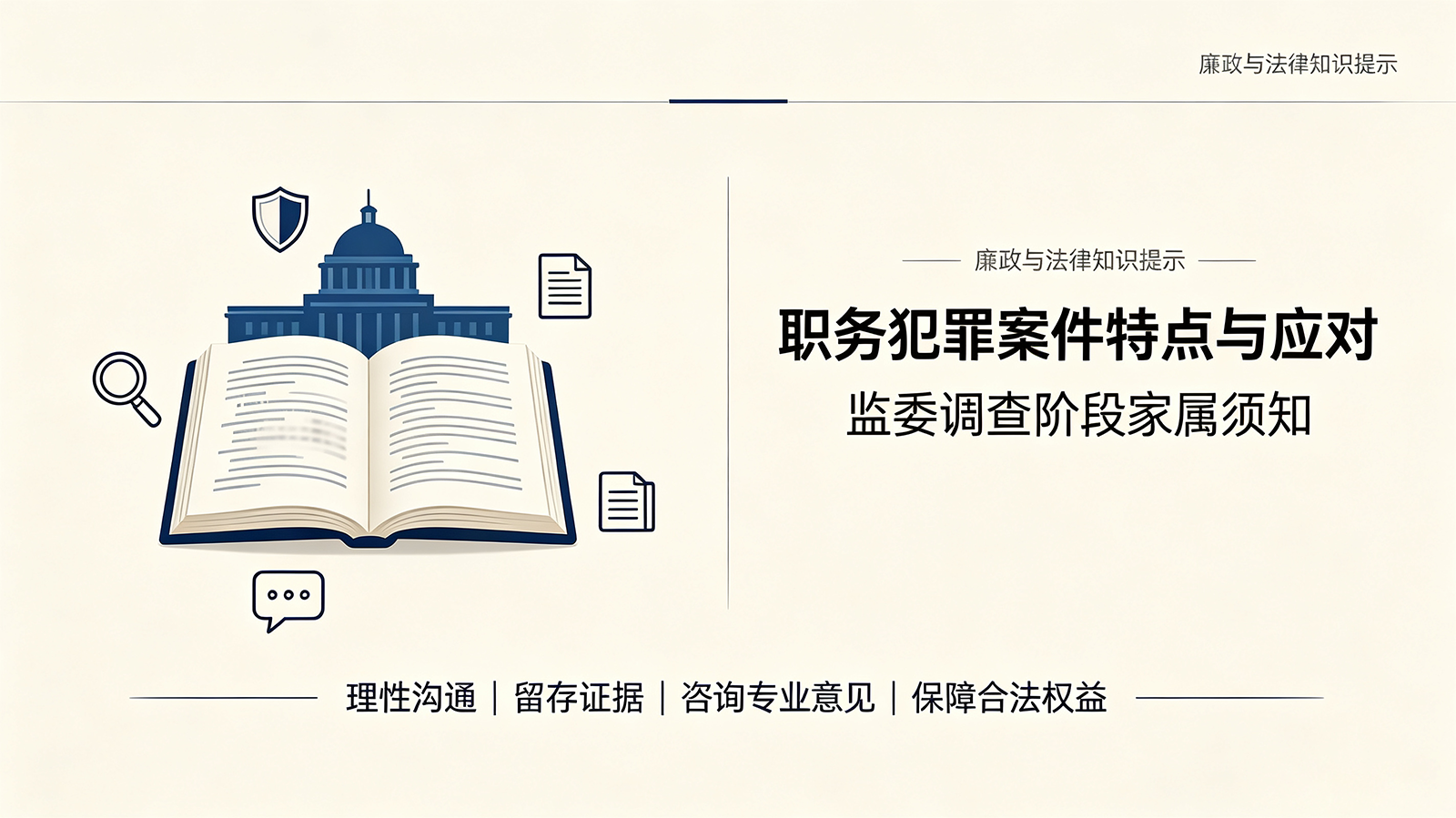 职务犯罪案件特点与应对：监委调查阶段家属须知