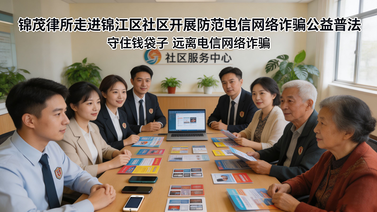 锦茂律所走进锦江区社区开展防范电信网络诈骗公益普法