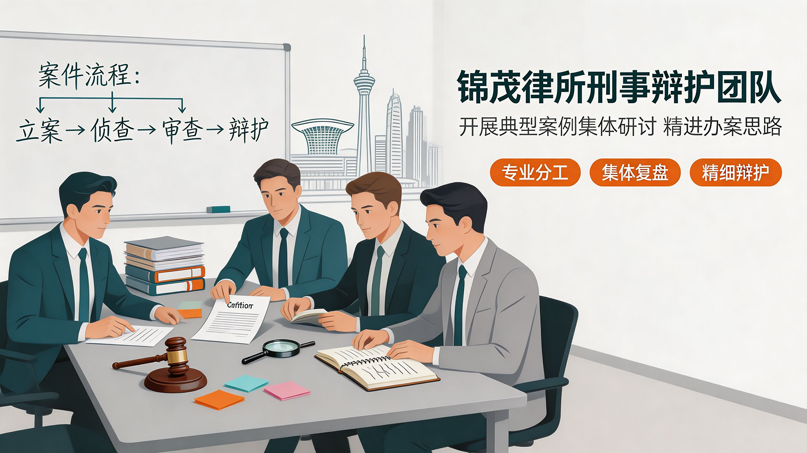 锦茂律所刑事辩护团队开展典型案例集体研讨 精进办案思路