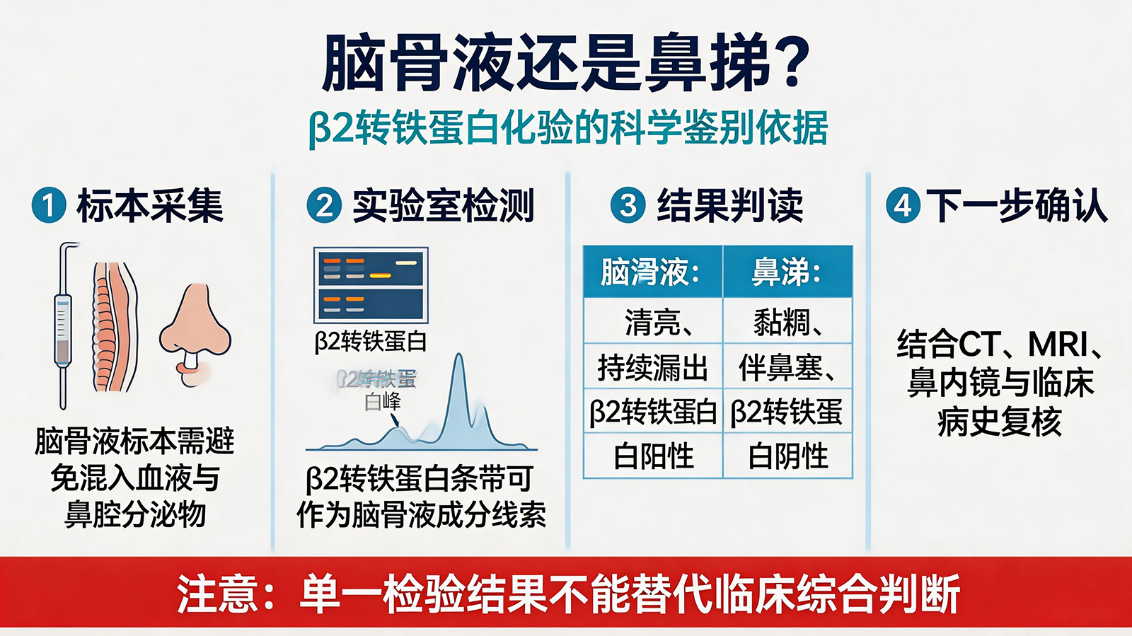 β2转铁蛋白化验——脑脊液与鼻涕的科学鉴别依据
