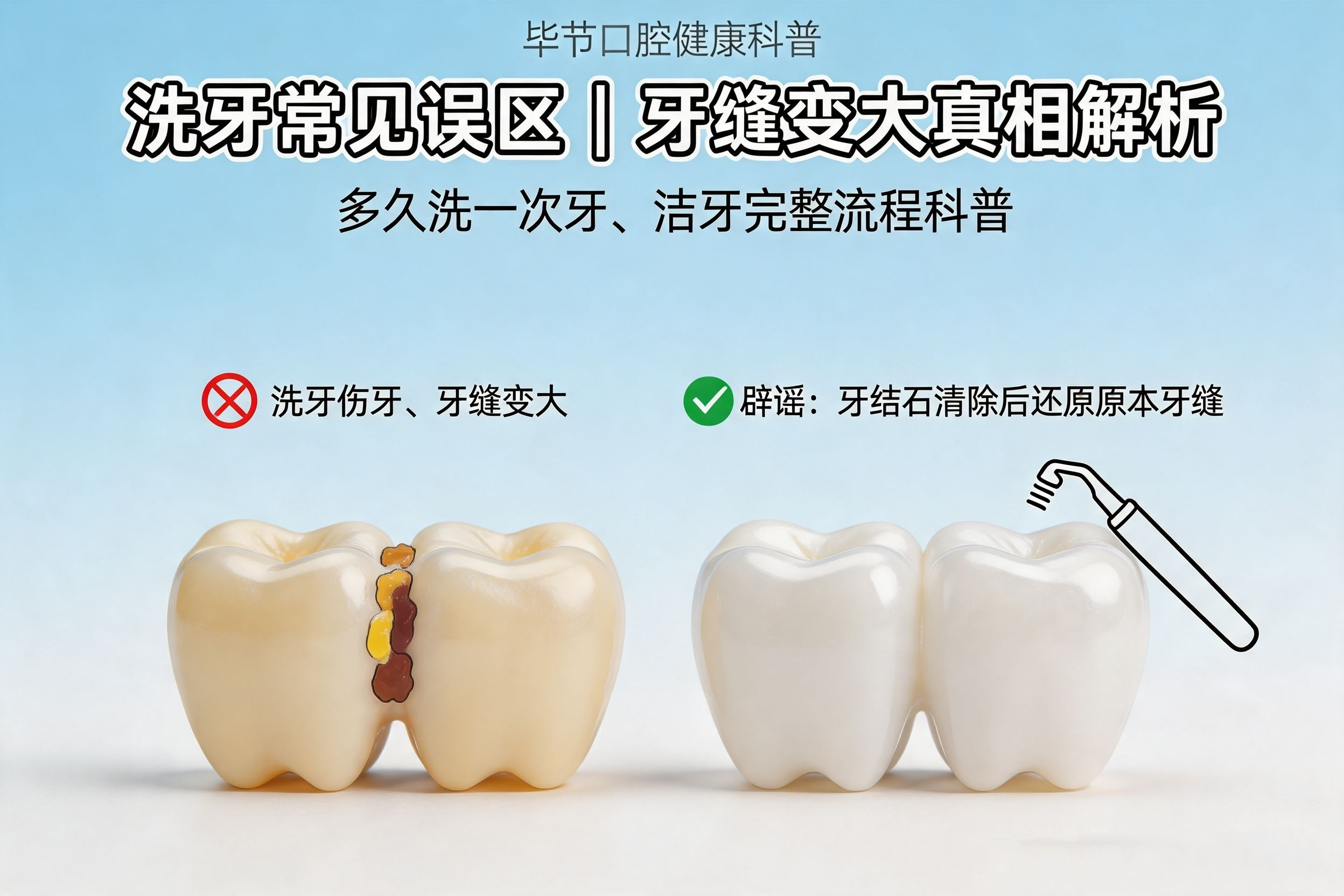洗牙会让牙缝变大吗——关于洁牙的常见误区