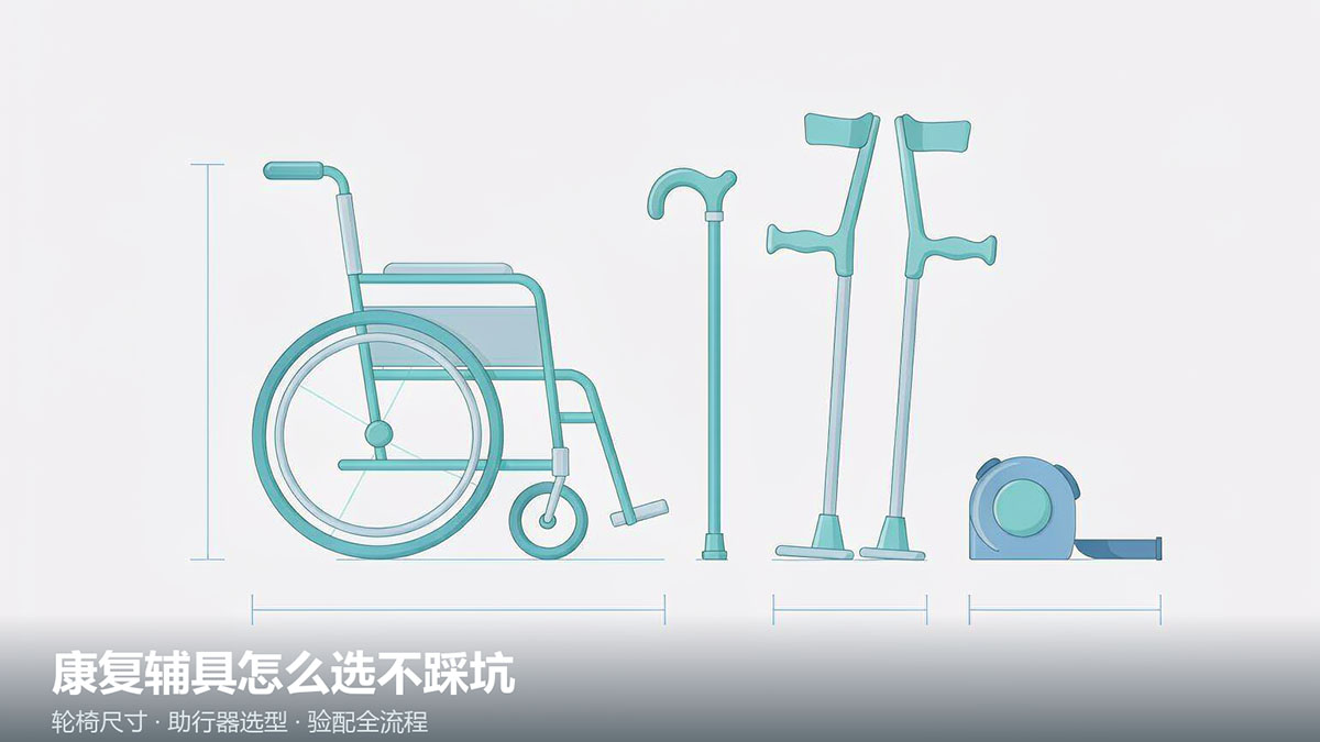 康复辅具怎么选不踩坑：轮椅尺寸、助行器选型与验配全流程（2026版）