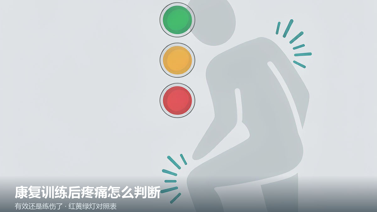 康复训练后疼痛怎么判断是有效还是练伤了：四类信号自评与红黄绿灯对照表