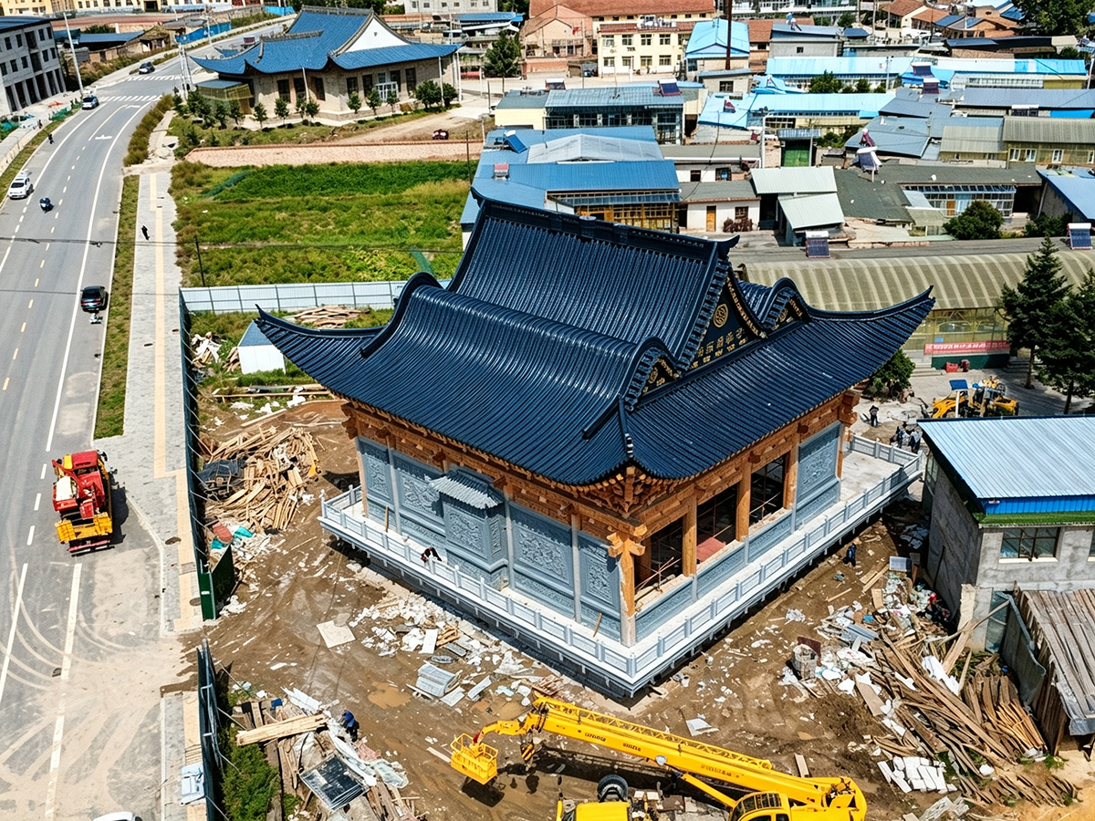 青海化隆民族特色古建仿古金属瓦屋面改造工程——西北地域传统建筑屋面更新的金属仿古瓦实践