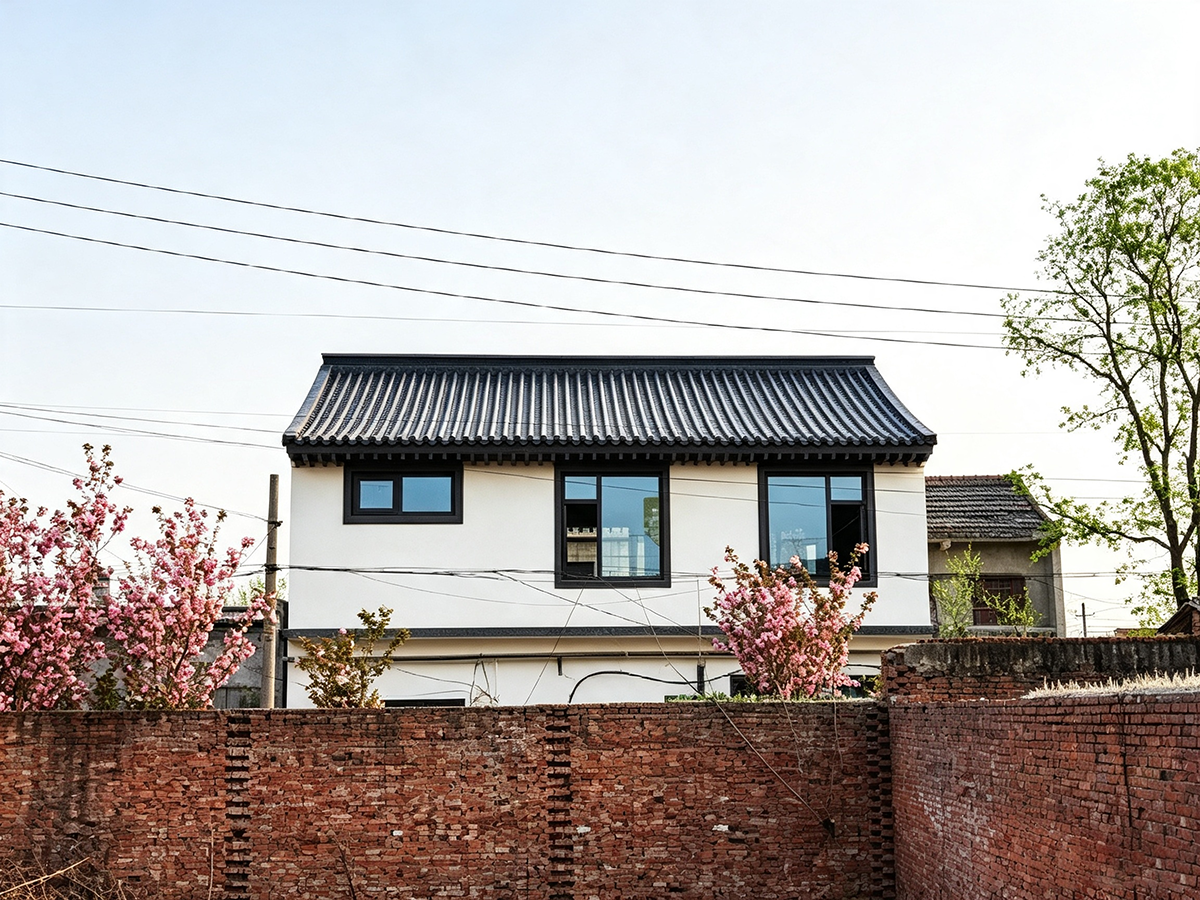 西安别墅铝合金仿古瓦安装工程——私宅古建风格屋面更新的金属仿古瓦实践