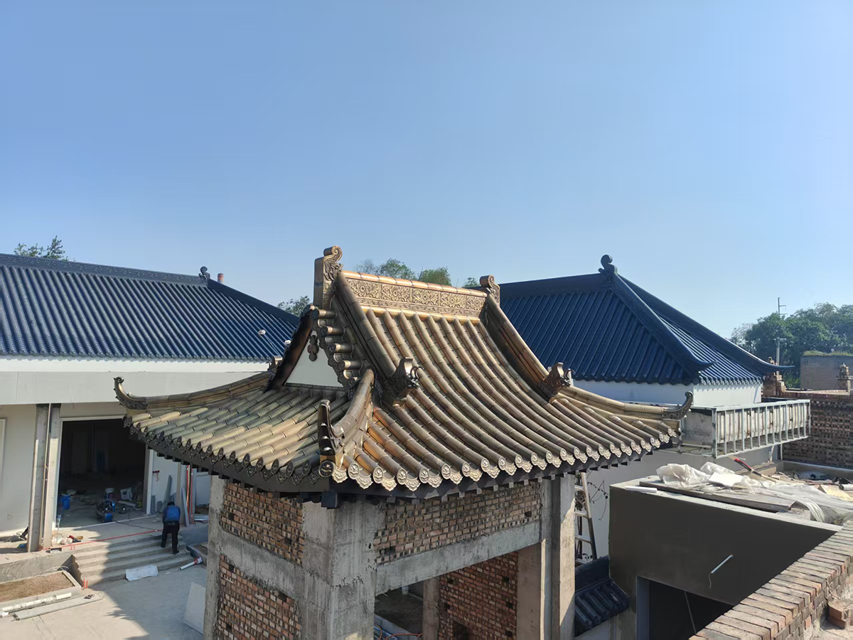 仿古铜瓦——黄铜紫铜基材的高等级古建屋面瓦