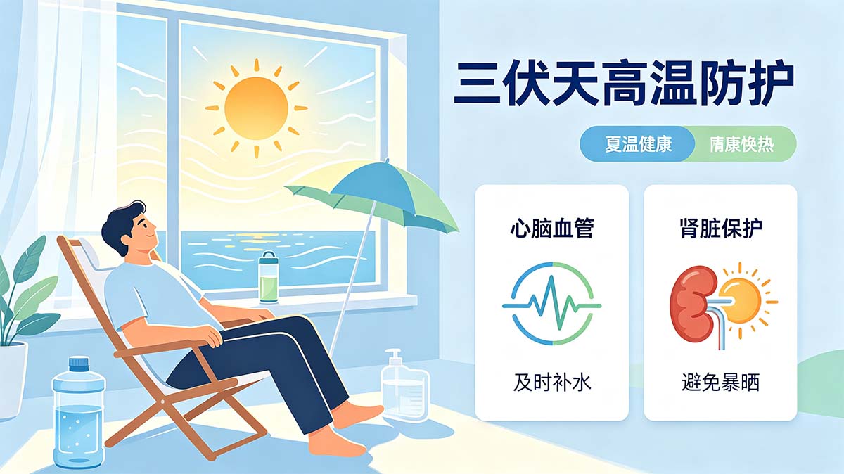 三伏天高温，心脑血管和肾脏怎么防？中老年人度夏指南