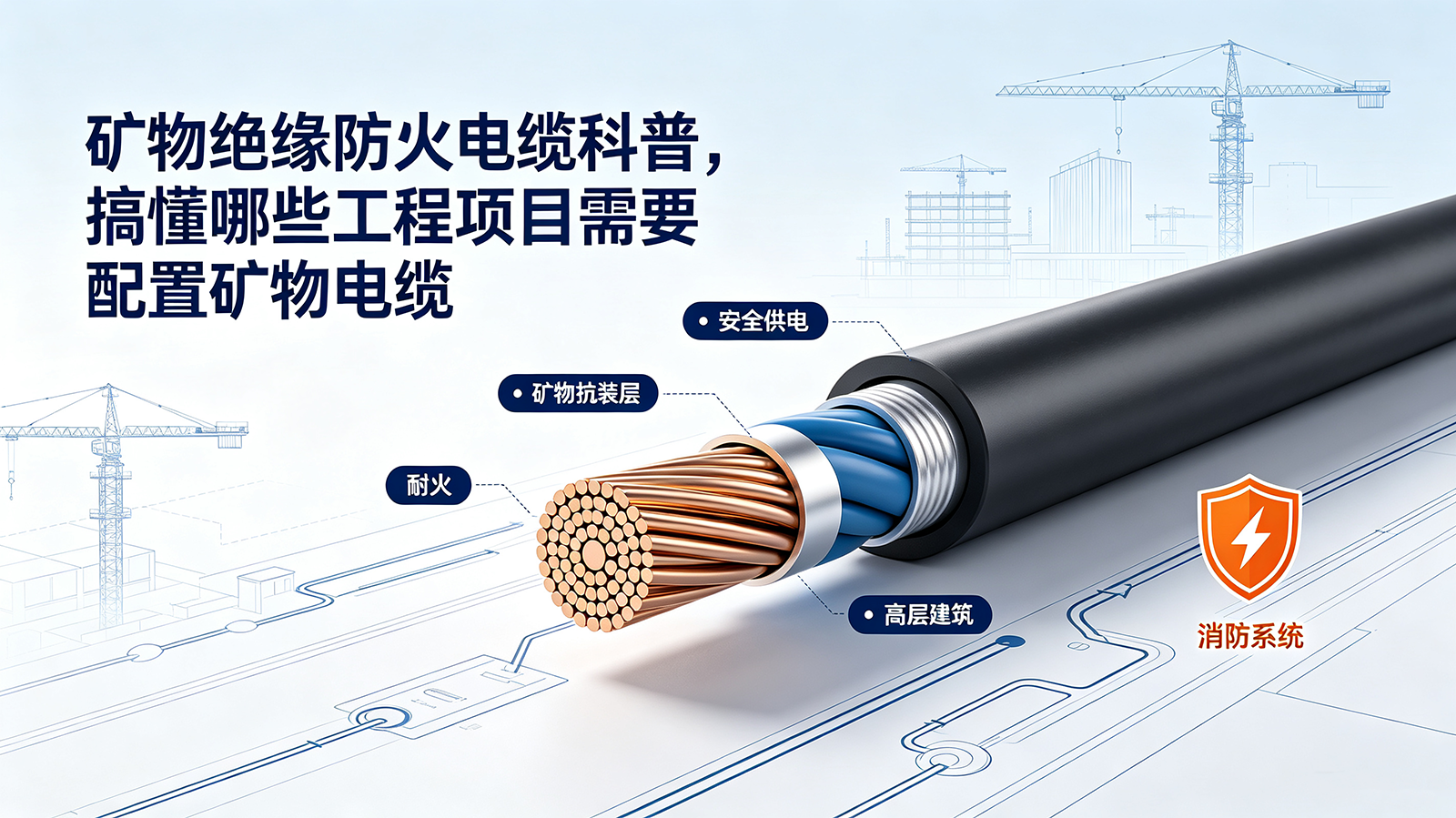 矿物绝缘防火电缆科普，搞懂哪些工程项目需要配置矿物电缆