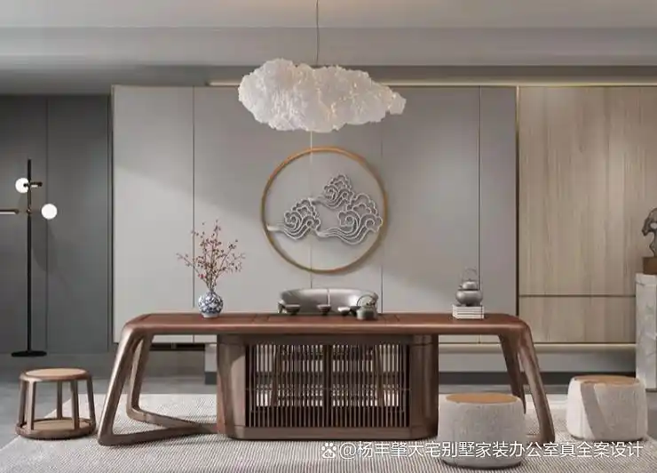 银川市兴庆区杨丰肇美馨德名设计工作室 办公室室内全案设计案例 —— 风水与美学融合 打造高效祥瑞商务空间